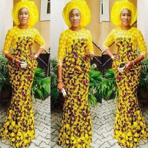 Lace  Ankara Combine Styles