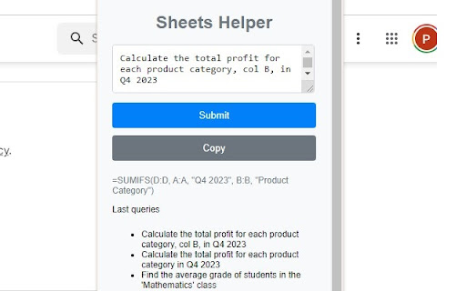 Sheets Helper