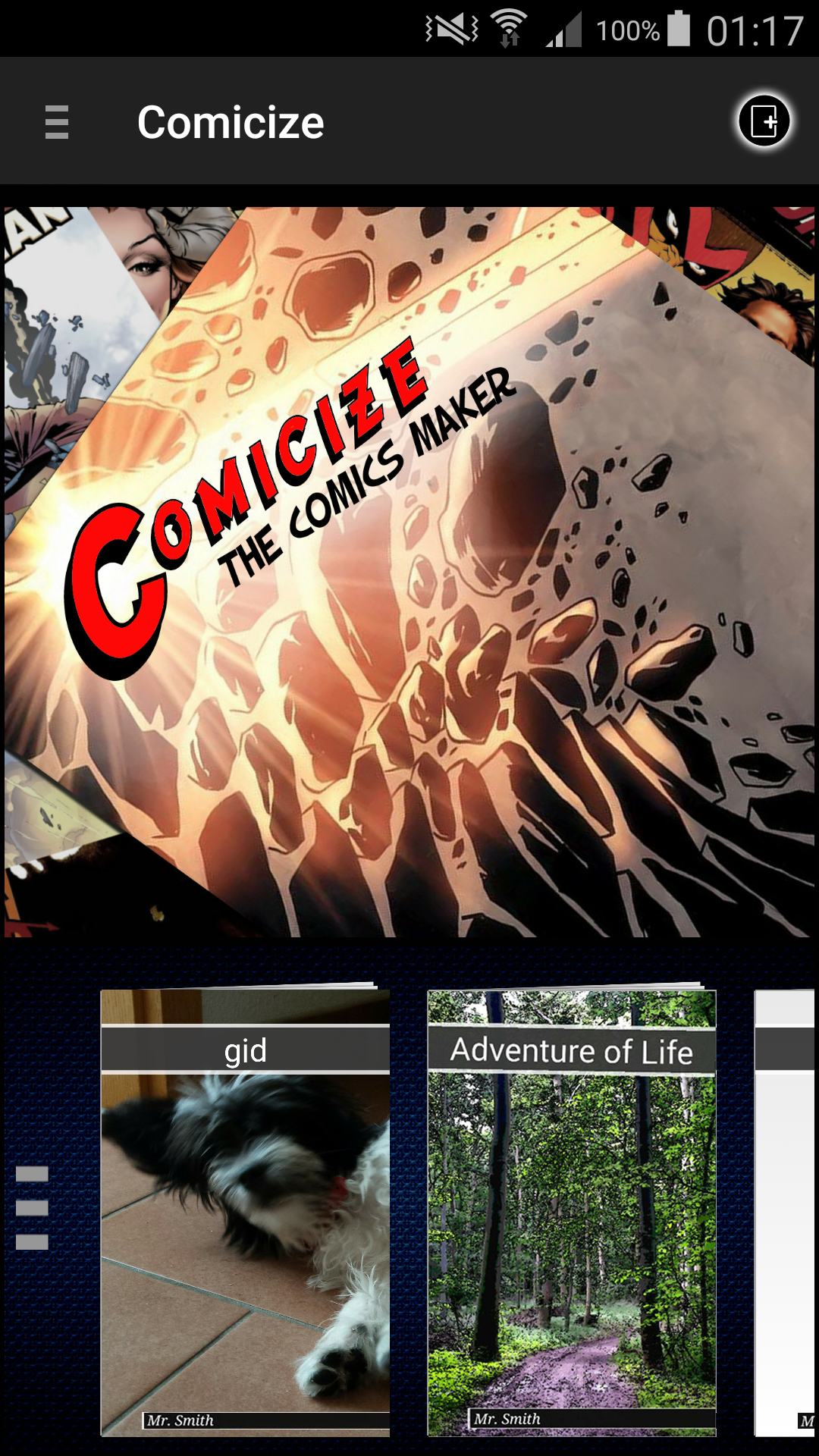 Android application Comicize - the comics maker screenshort