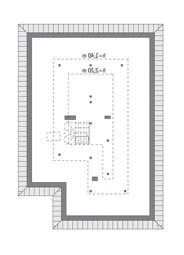 Przemyślana decyzja - M209 - Rzut poddasza do indywidualnej adaptacji (48,9 m2 powierzchni użytkowej)