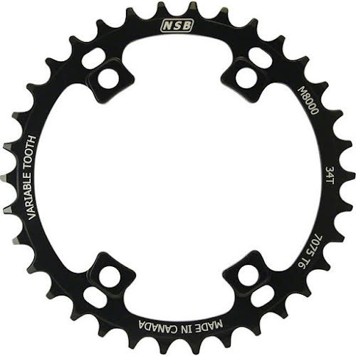 North Shore Billet Variable Tooth Chainring for Shimano XT M8000  - 28 Black (open box)