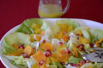 Persimmon and Goat Cheese Salad