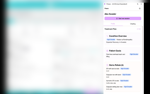 Preve AI for Physiotherapy screenshot 1