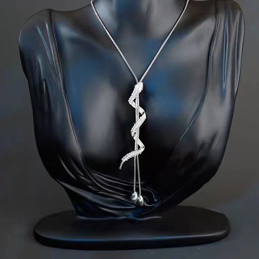 Title 7, Non-fading Chain Adjustable Long Sweater Neckla...