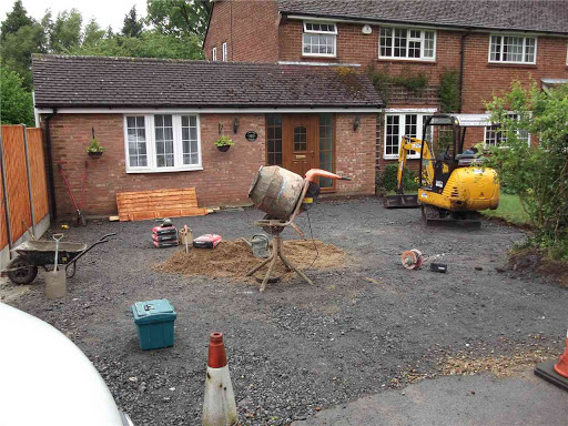 Driveway, Fencing and shed base