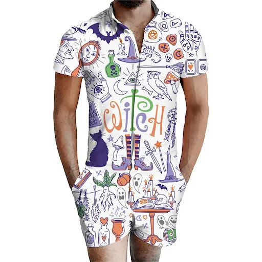 Title 4, Printed mens jumpsuit suit for ultimate comfor...