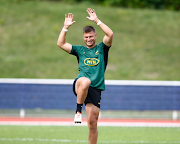 Handré Pollard during a training session at Stade Omnisports des Fauvettes on September 19 2023 in Domont, France.  