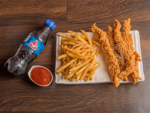 Chicken Strips [4 Pieces] With French Fries And Coke [250 Ml]
