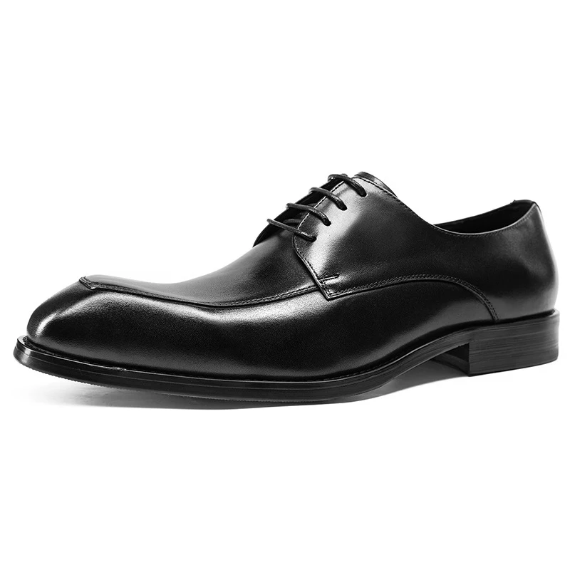 Handgemaakte heren leren schoenen met spitse neus, Britse stijl, bieden comfort en elegantie, perfect voor elke gelegenheid, hoogwaardige schoenen.