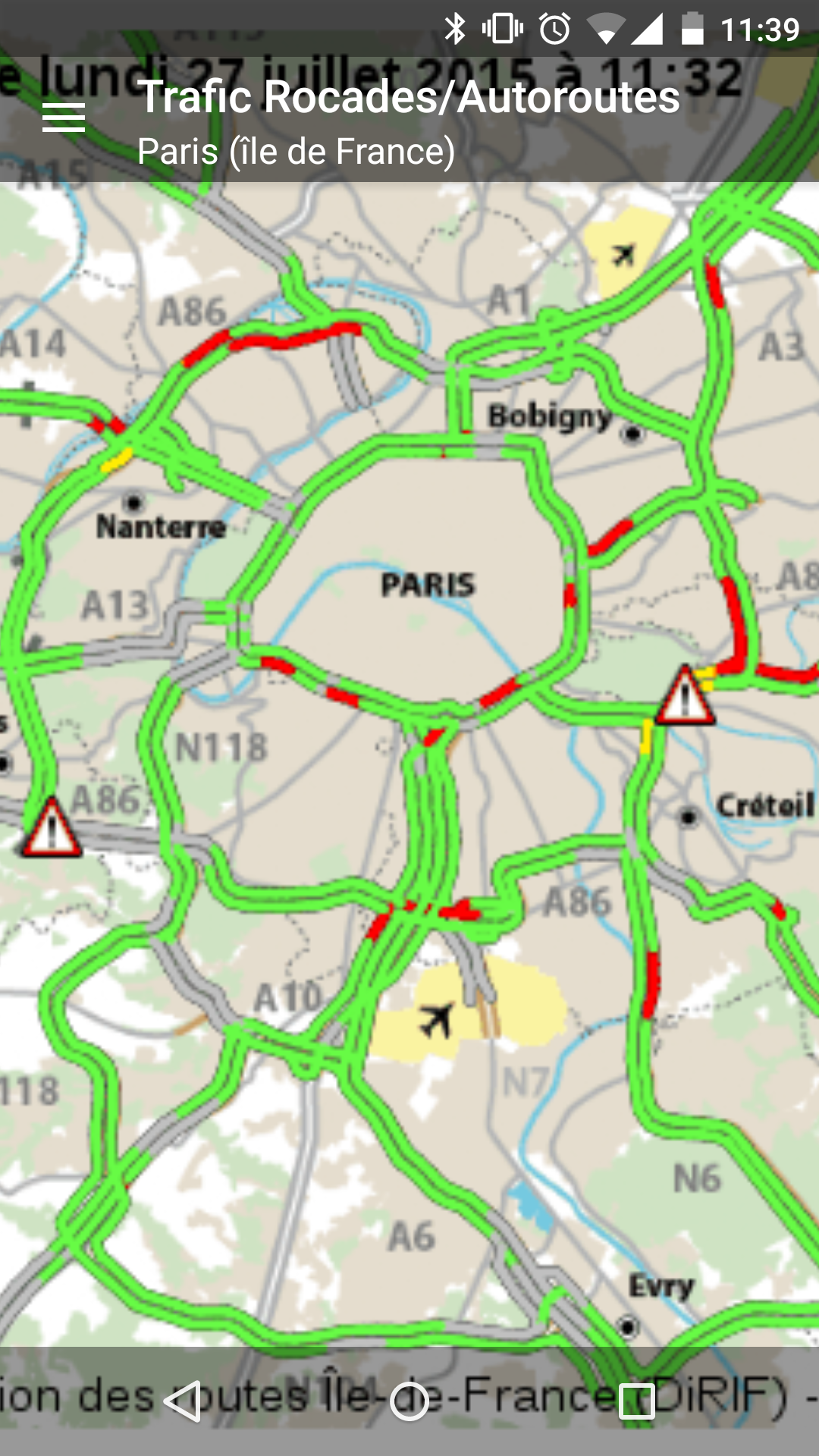 Android application Traffic bypasses/Highways Pro screenshort