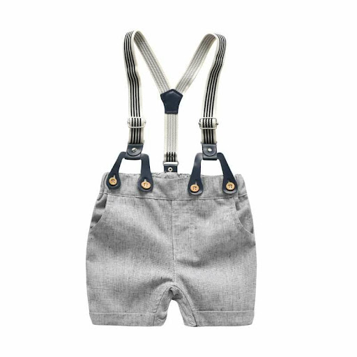 Title 3, Baby Clothes Suspender Pants Suit, Short Sleeve...