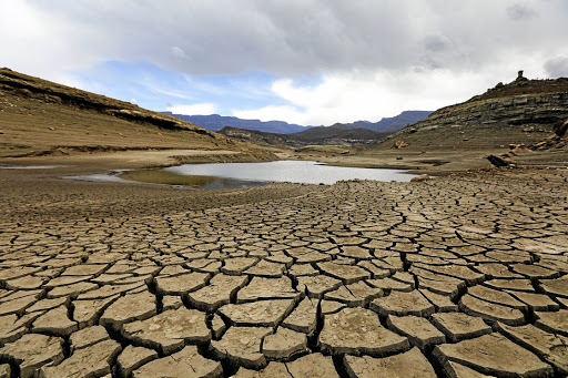 The Fika-Patso Dam in QwaQwa in the Free State is almost dry due to the current drought in South Africa./Alaister Russell