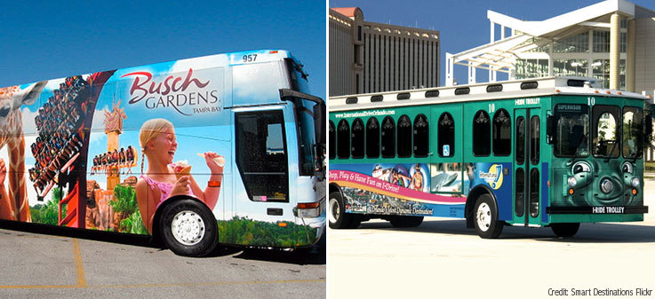 Orlando shuttle buses and I-Ride Trolley