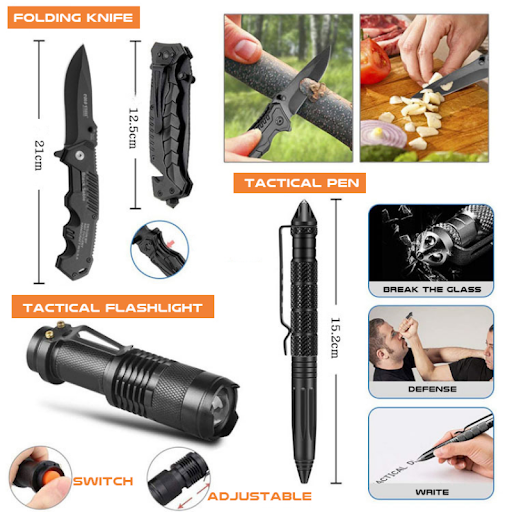 Title 5, Outdoor Multifunctional Survival Tool Set Campi...