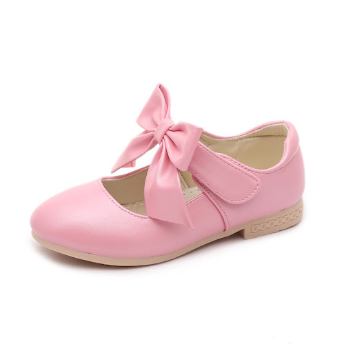 Title 5, Girls Shoes White Leather Shoes with Bowknot Ch...