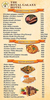 The Royal Galaxy Hotel menu 1