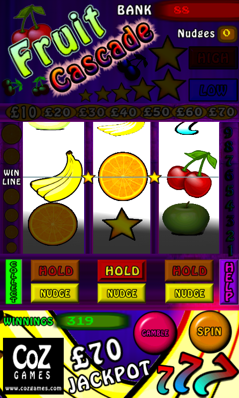 Android application Fruit Cascade screenshort