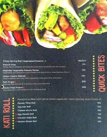 North View Kitchen menu 