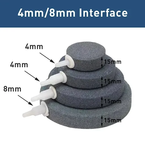 Aquarium Diameter 4/5/6/7/8cm Round Air Stone Silent Air Pump Fish Tank Oxygen Kit Bubble Pump Aquarium Bubble Stone Acc