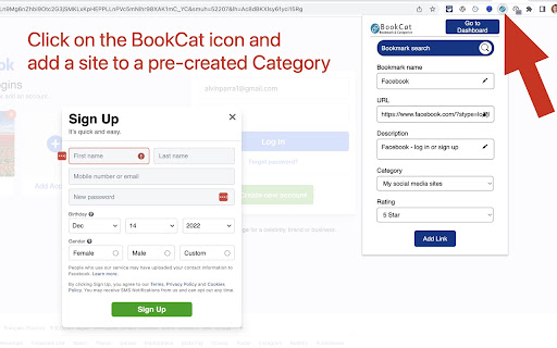 BookCat (Bookmark and categorize your sites)