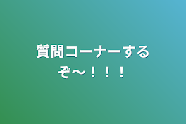 質問コーナーするぞ〜！！！