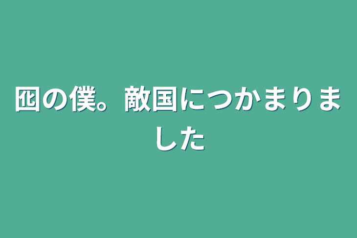 「囮の僕。敵国に捕まりました」のメインビジュアル