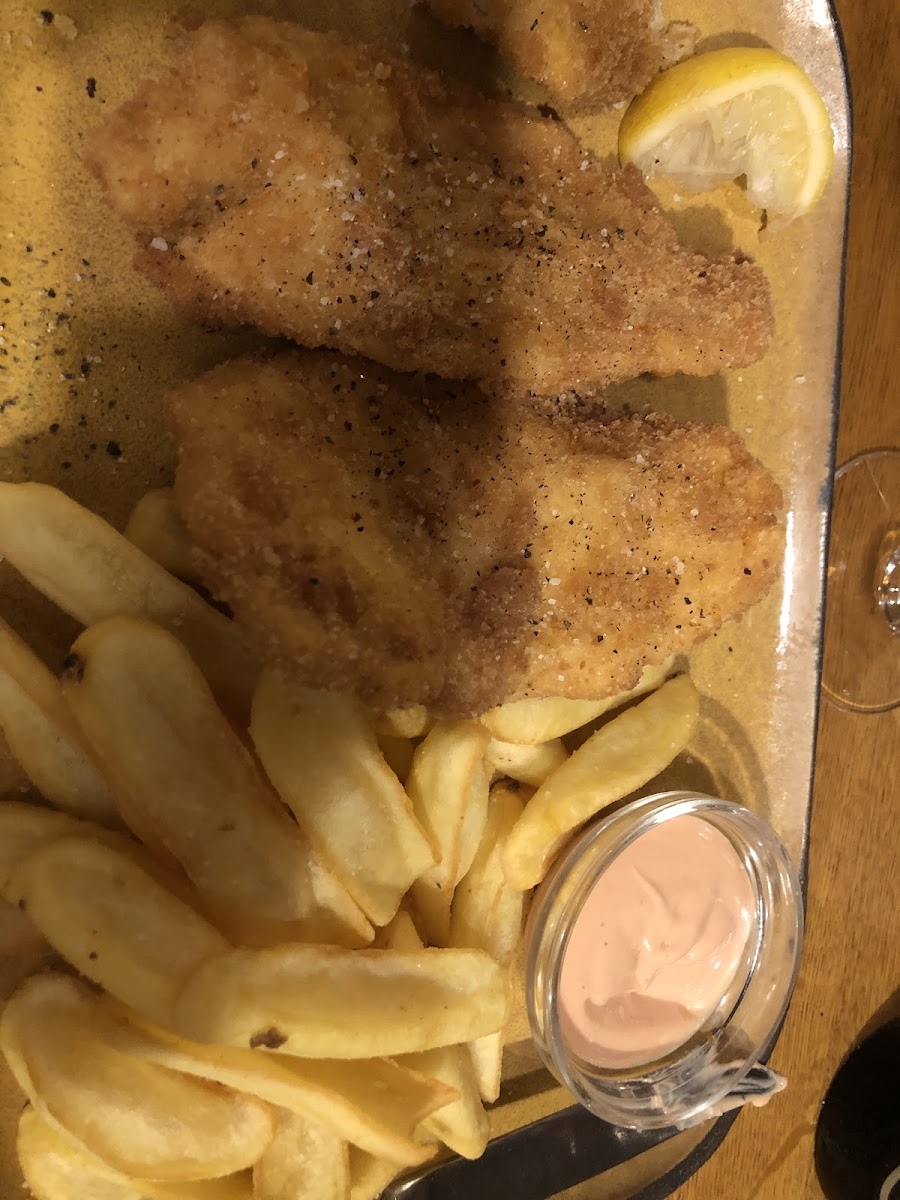 Fried Chicken breast eith amazing French fries