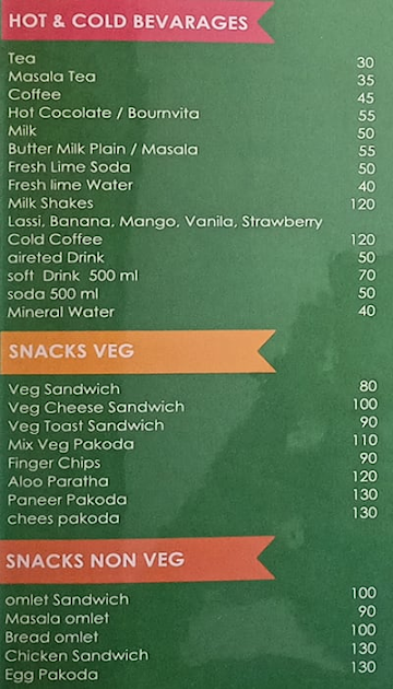 Sanket's Barbeque Delight menu 