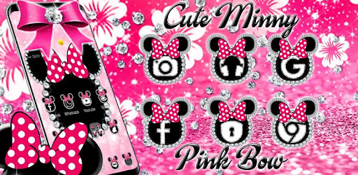 Descargar Cute minny Minnie pink Bow Silver Diamond Theme para PC gratis -  última versión - com.launcher.theme.t211809765