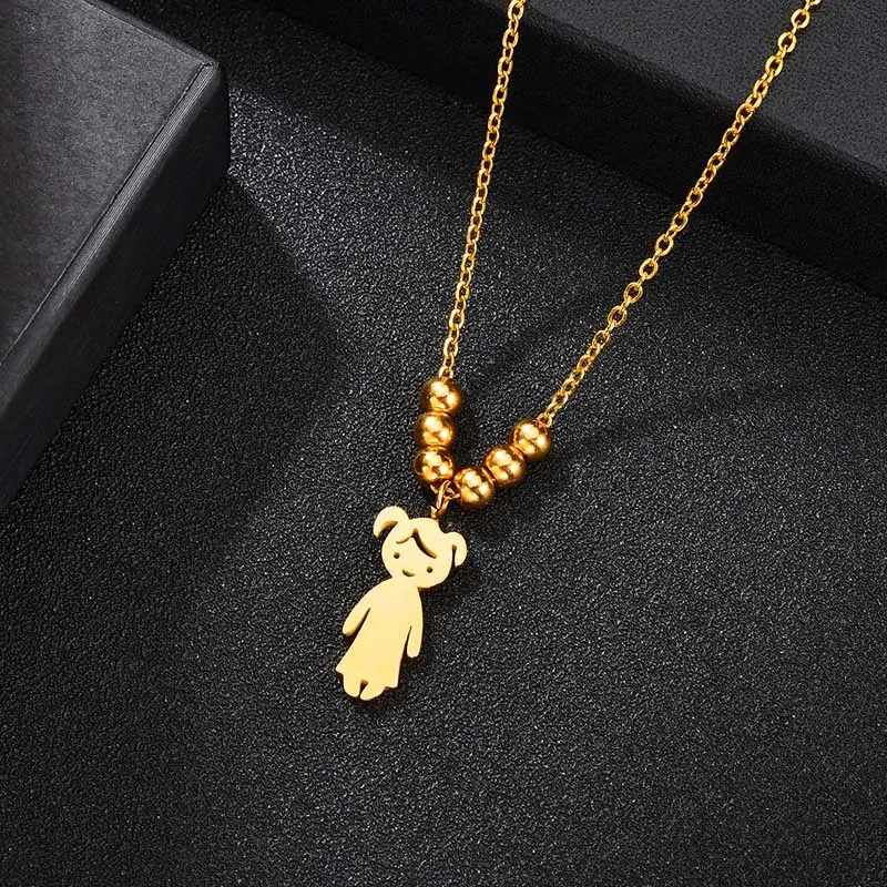 Family series stainless steel women's Necklace