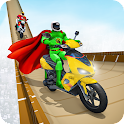 Icon Superhero Bike Scooter Stunts