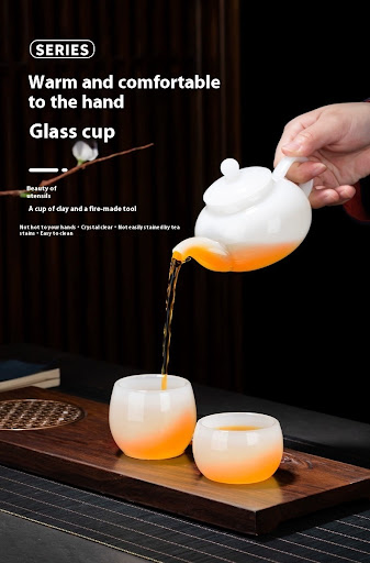 Title 8, Chinese Simple Glass Tea Cup, Good-looking Hous...