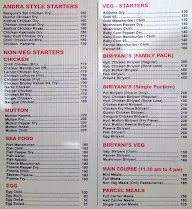 Gongura's menu 2