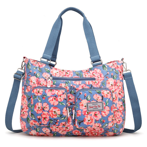 Title 4, Large-capacity printed one-shoulder womens can...