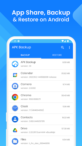 Screenshot APK Share, Backup & Restore