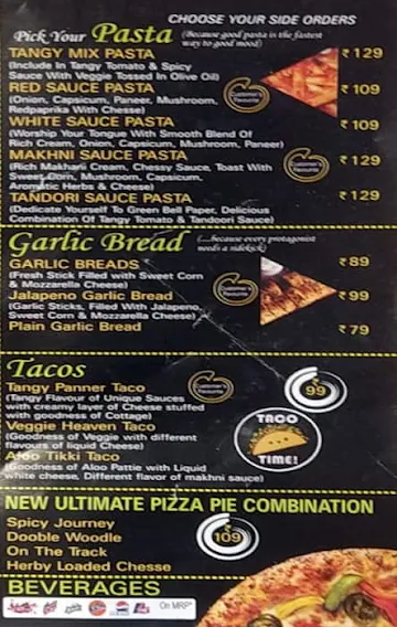 Pizza Galleria menu 