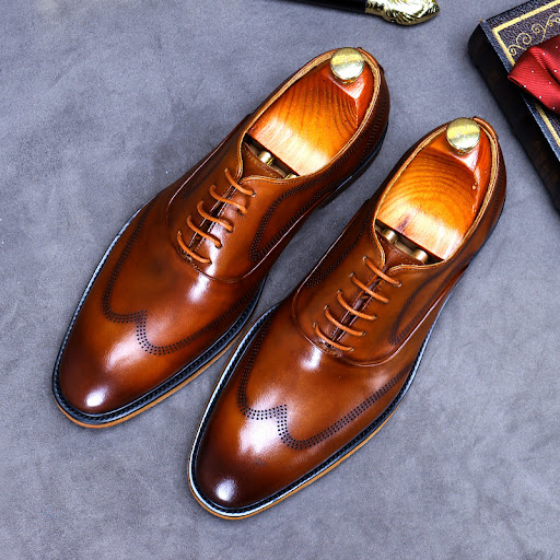 Title 3, Cowhide Lined Leather British Business Dress Re...