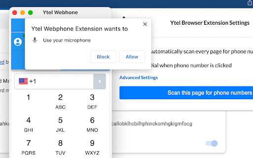 Ytel Webphone Extension