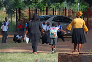 The calm before the school bell rings at Tolamo Primary School in the North West. 