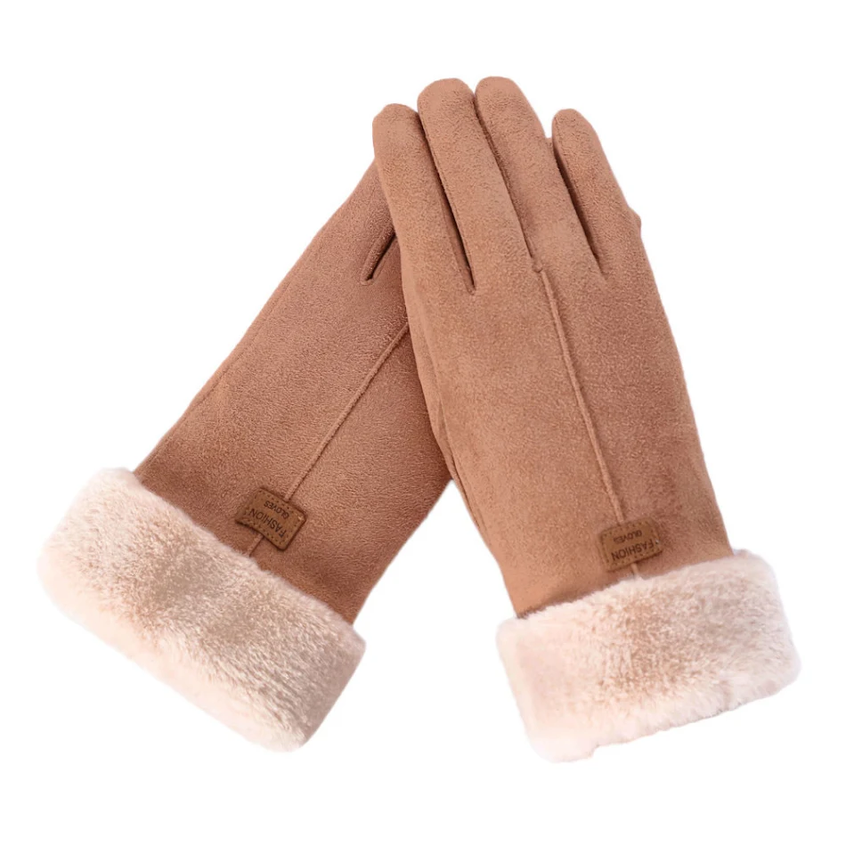 Dames winter fluwelen suède rijhandschoenen. Warme, stijlvolle handschoenen perfect om paard te rijden in de winter. Bieden comfort en bescherming.