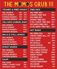 The Momos grub menu 1