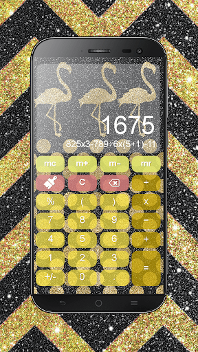 Flamingo Calculator – Glitter  Stylish Calculator