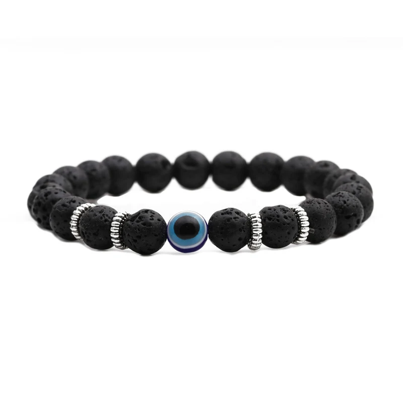 Title 5, Fashion Personality Frosted Volcanic Stone Armb...