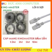 [Mã Elflash3 Hoàn 10K Xu Đơn 20K] Dây Cáp Mạng Bấm Sẵn 2 Đầu Kingmaster Dài 1.5M - 2M - 3M - 5M - 10M Utp Cat 5E