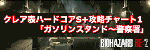 バイオre2 クレア編 表 ハードコアs 攻略チャート1 ガソリンスタンド 警察署 神ゲー攻略