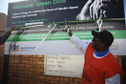 Gauteng premier David Makhura during the opening of the Green Door facility in Rietvallei, Krugersdorp, on Friday. The facility provides a temporary safe house to victims of gender-based violence.