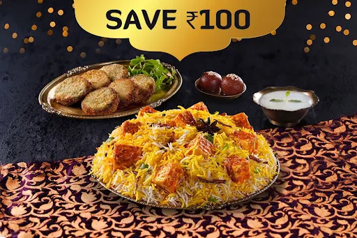 Party Combo For 2-3: Veg Biryani + Kebabs