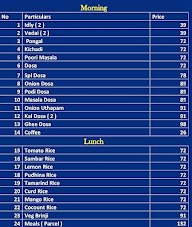 Udhaya Tiffin Centre menu 1