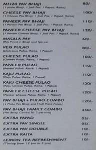Mh 20 Pav Bhaji & Pulao menu 4