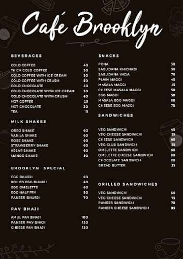 Cafe Brooklyn menu 